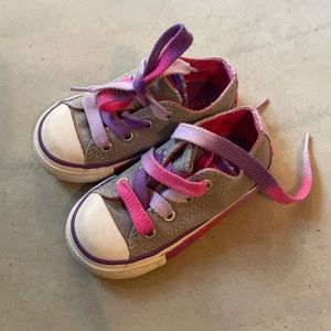 Gray converse sneakers - toddler girls